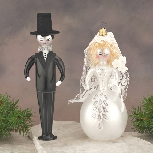 de carlini bride and groom christmas ornaments set 2 the de carlini bride and groom christmas ornaments set 2 the