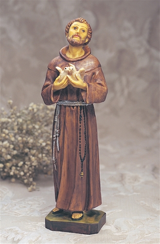 resin st francis statue