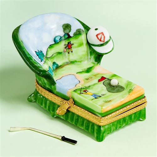 Limoges Golf Recliner with Box with Golf Club The Cottage Shop