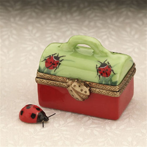 Limoges Ladybug Trunk Box with Loose Ladybug The Cottage Shop