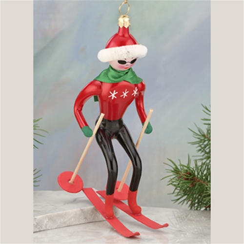 De Carlini Woman Skier Christmas Ornament The Cottage Shop