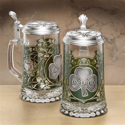 Ireland Glass Beer Stein, Each. The Cottage Shop