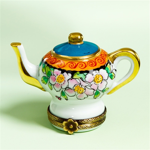 Limoges Teapot with Roses Box The Cottage Shop