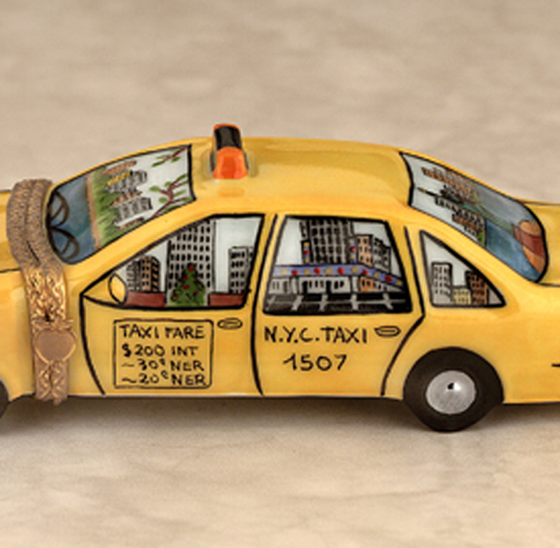 Limoges New York Taxi with Buildings Box The Cottage Shop