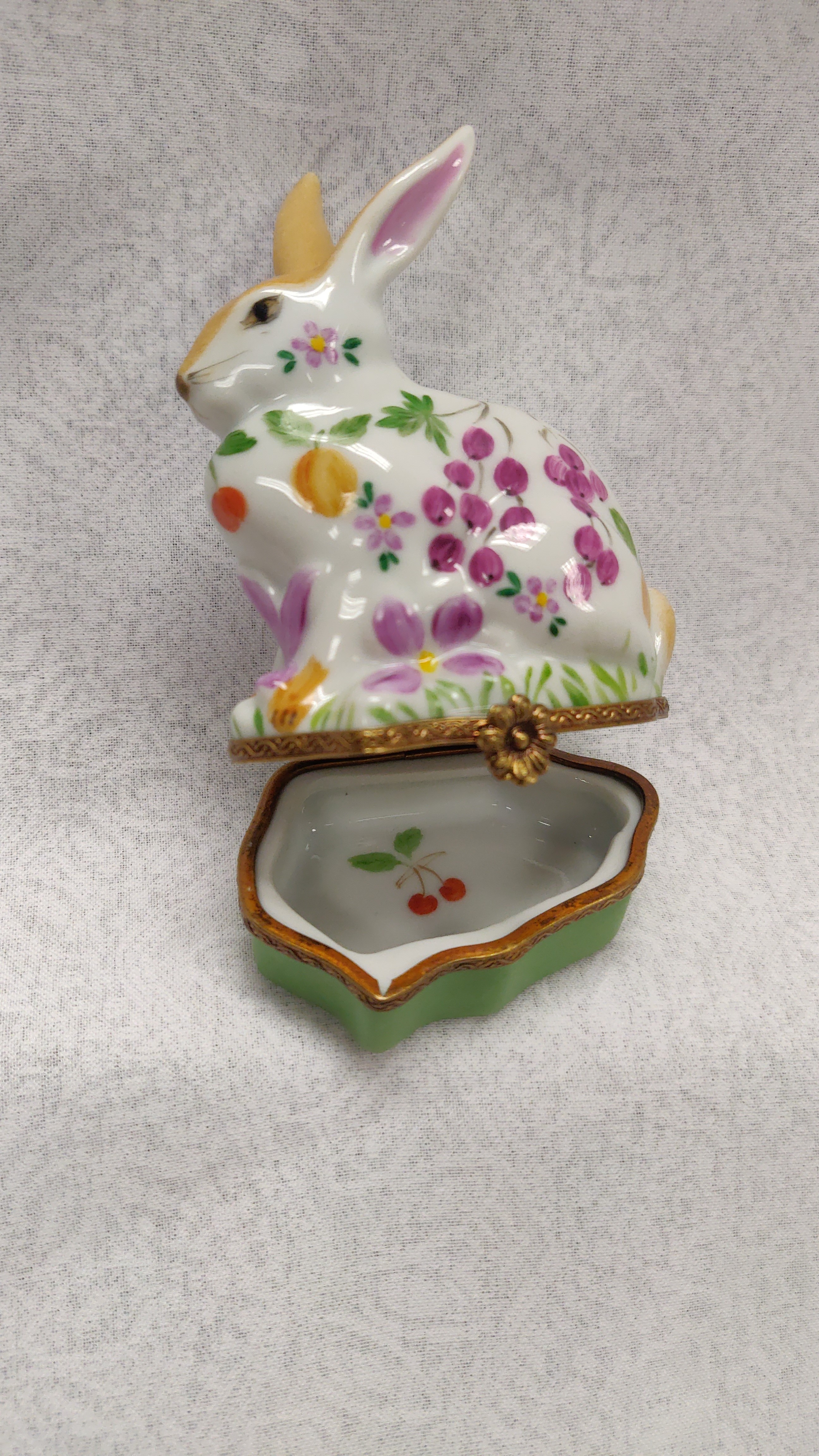 Limoges Chamart Rabbit with Grapes and Fruits Box The Cottage Shop