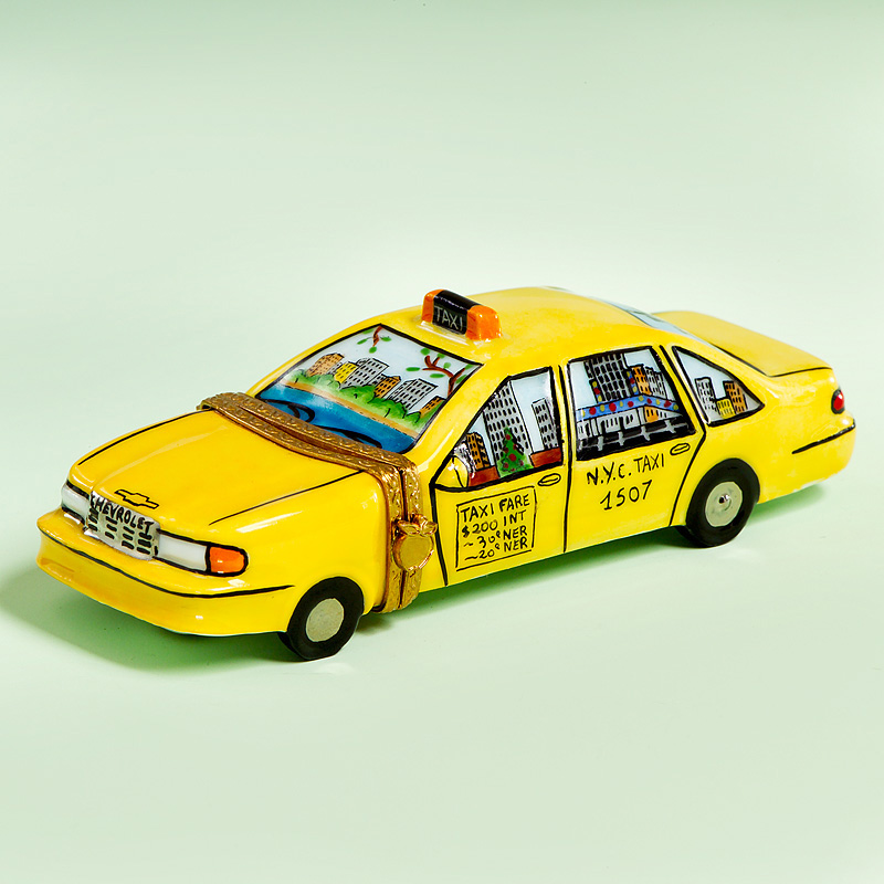 Limoges New York Taxi with Buildings Box The Cottage Shop