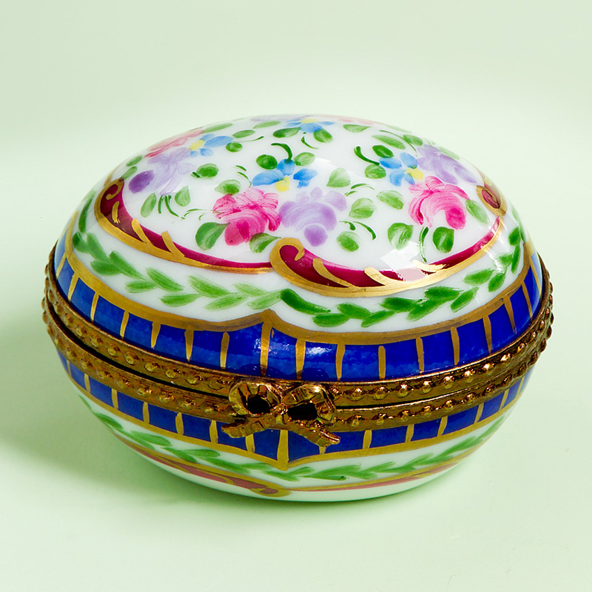 Limoges Sevres Blue Egg Box The Cottage Shop