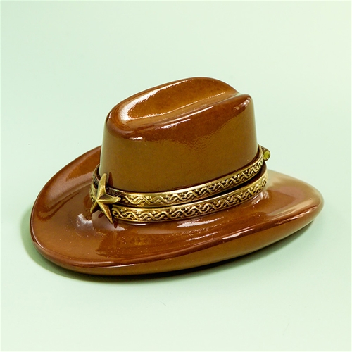 Limoges Brown Cowboy Hat Box The Cottage Shop