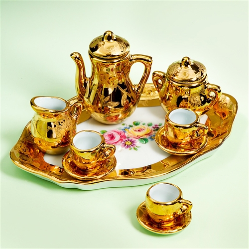 Limoges Gold Tea Service with Roses The Cottage Shop