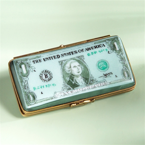 Limoges 1.00 Dollar Bill Box The Cottage Shop