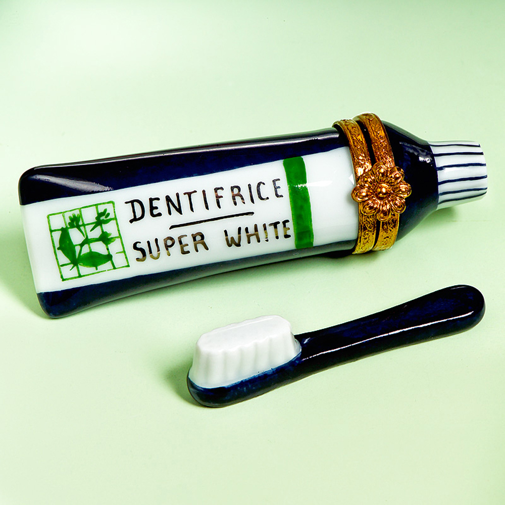 Limoges ToothPaste with Tooth Brush Box The Cottage Shop