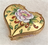 Limoges Valentine Red Roses Heart Box The Cottage Shop