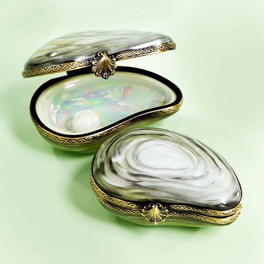 Limoges Oyster with Pearl Box The Cottage Shop