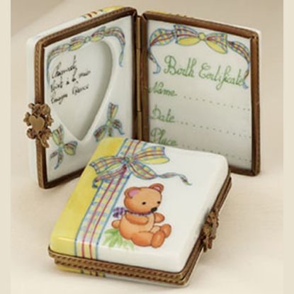 Picture of Limoges Baby Frame Book with Teddy Box