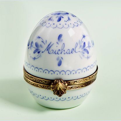 Picture of Limoges Baby Boy Monogram Egg Box