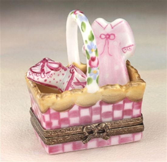 Picture of Limoges Baby Girl Basket with Dress and Shoes Box