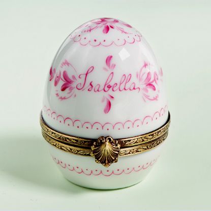 Picture of Limoges Baby Girl Monogram Egg Box
