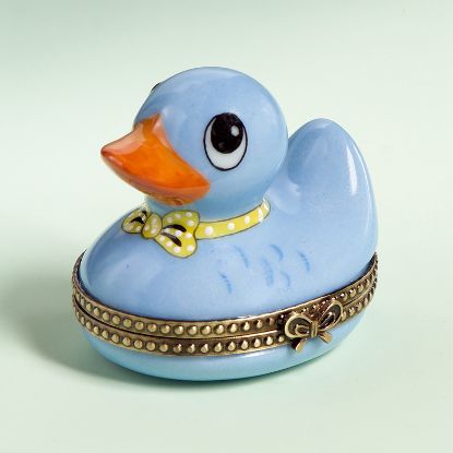 Picture of Limoges Blue Rubber Duck Baby Box