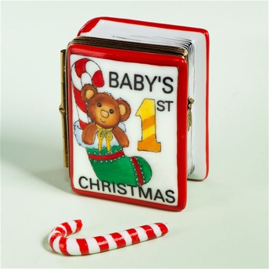 Picture of Limoges First Christmas Book Box with Candy Cane