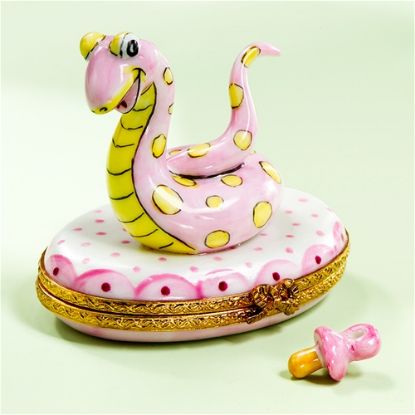 Picture of Limoges Pink Baby Snake Box with Pacifier Box