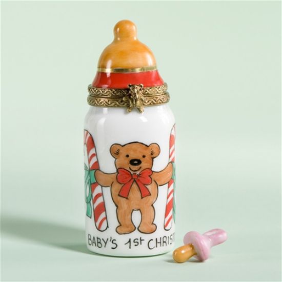 Picture of Limoges First Christmas Baby Bottle Box with Pacifier Box 