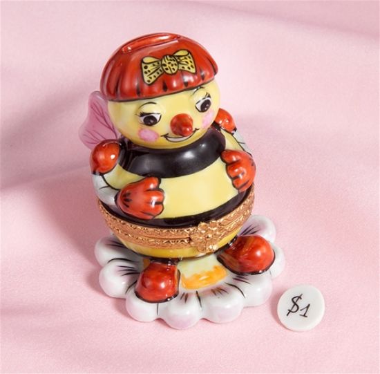 Picture of Limoges Bee Coin Bank Box