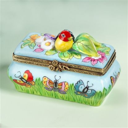 Picture of Limoges Summer Bird Box with Butterflies