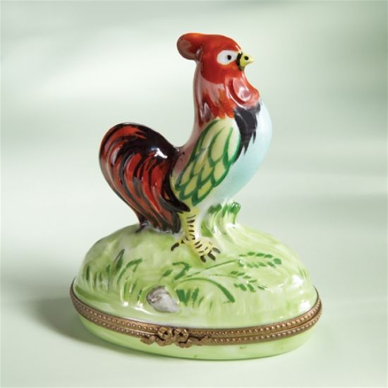 Picture of Limoges Big Rooster on Grass Box