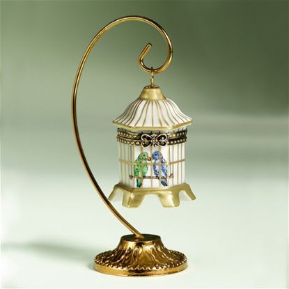 Picture of Limoges Birdcage with Lovebirds Box