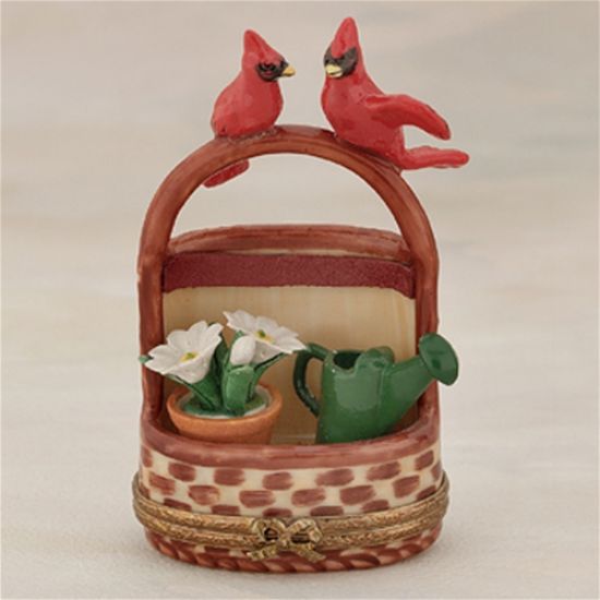 Picture of Limoges Cardinal Garden Basket Box