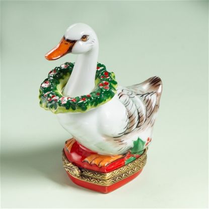 Picture of Limoges Christmas Goose with Wreath Box