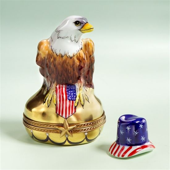 Picture of Limoges Eagle with USA Hat Box