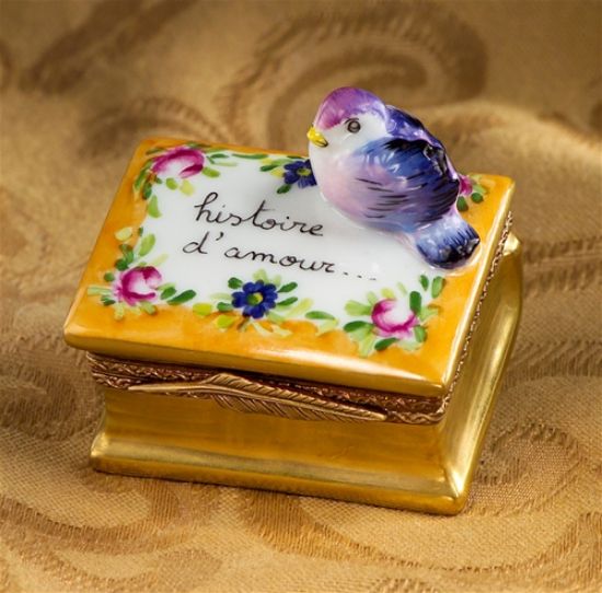 Picture of Limoges Lovebird on Book Box