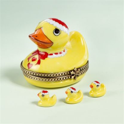 Picture of Limoges Mrs Santa Rubber Duck Box with Babies