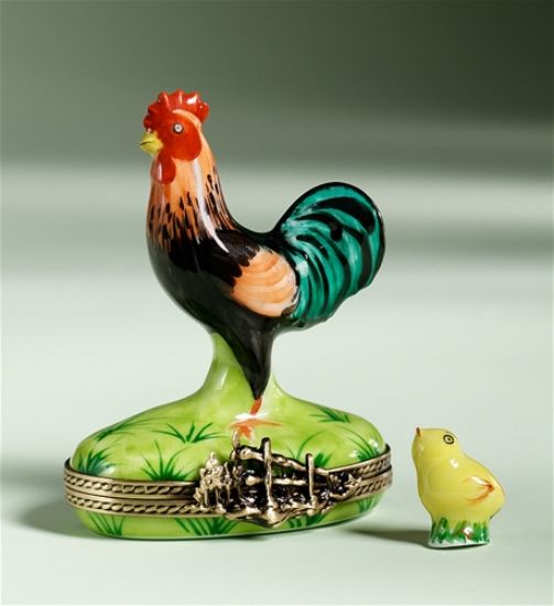 Picture of Limoges Rooster Box with Chicken 