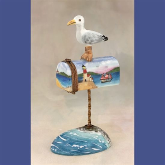 Picture of Limoges Seagull on Mailbox Box