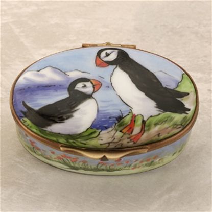 Picture of Limoges Two Puffins Box