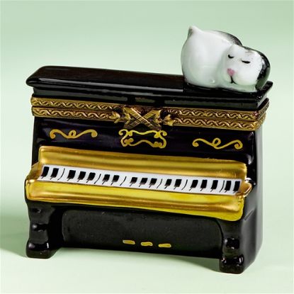 Picture of Limoges Black Piano with Cat Box