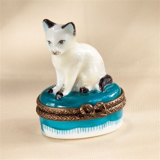 Picture of Limoges Mini Siamese Cat Box  