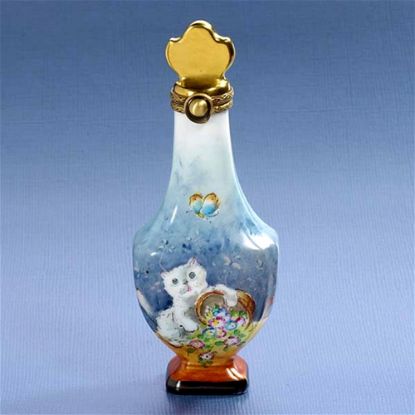 Picture of Limoges Perfume Bottle with Cat Box