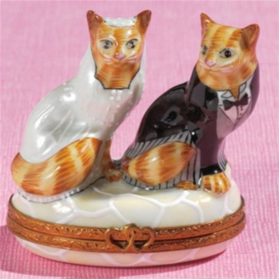Picture of Limoges Wedding Cats  Box