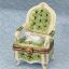Picture of Limoges White Cat on Green Chair