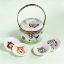 Picture of Limoges Dog Basket Box with Plates