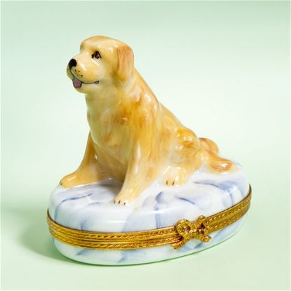 Picture of Limoges Golden Retriever Dog Box