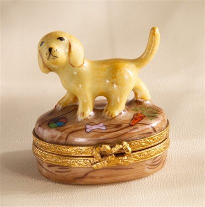 Picture of Limoges Mini Yellow Lab Puppy Box