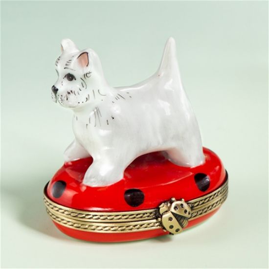 Picture of Limoges Westie on Red Base Box