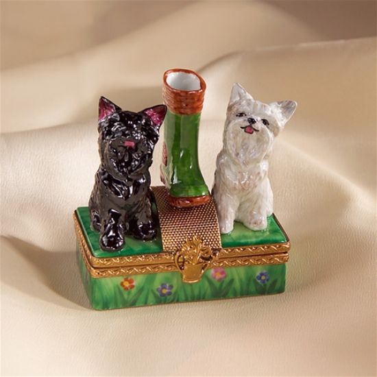 Picture of Limoges Westies with Garden Boot Box