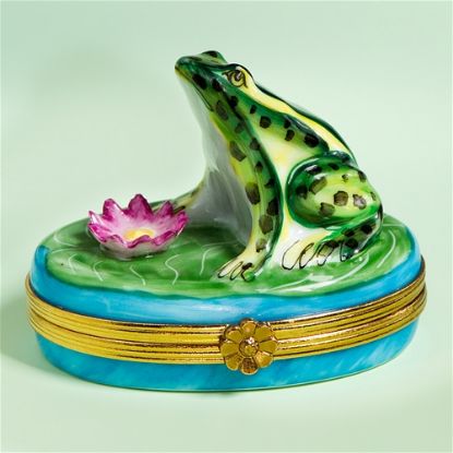 Picture of Limoges Frog with Waterlily Box