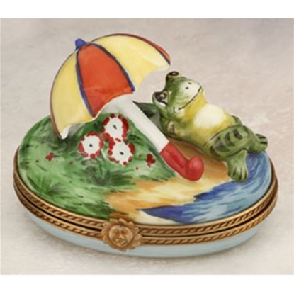 Picture of Limoges Frog on Holiday Box