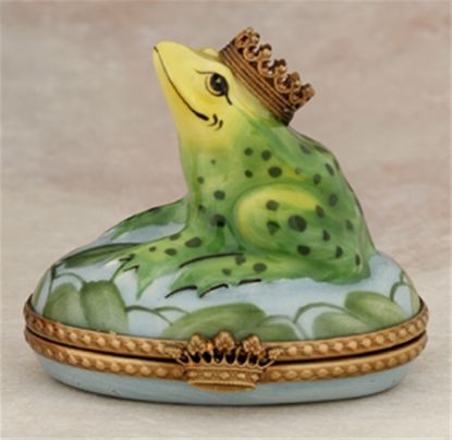 Picture of Limoges Prince Frog with Crown Box
